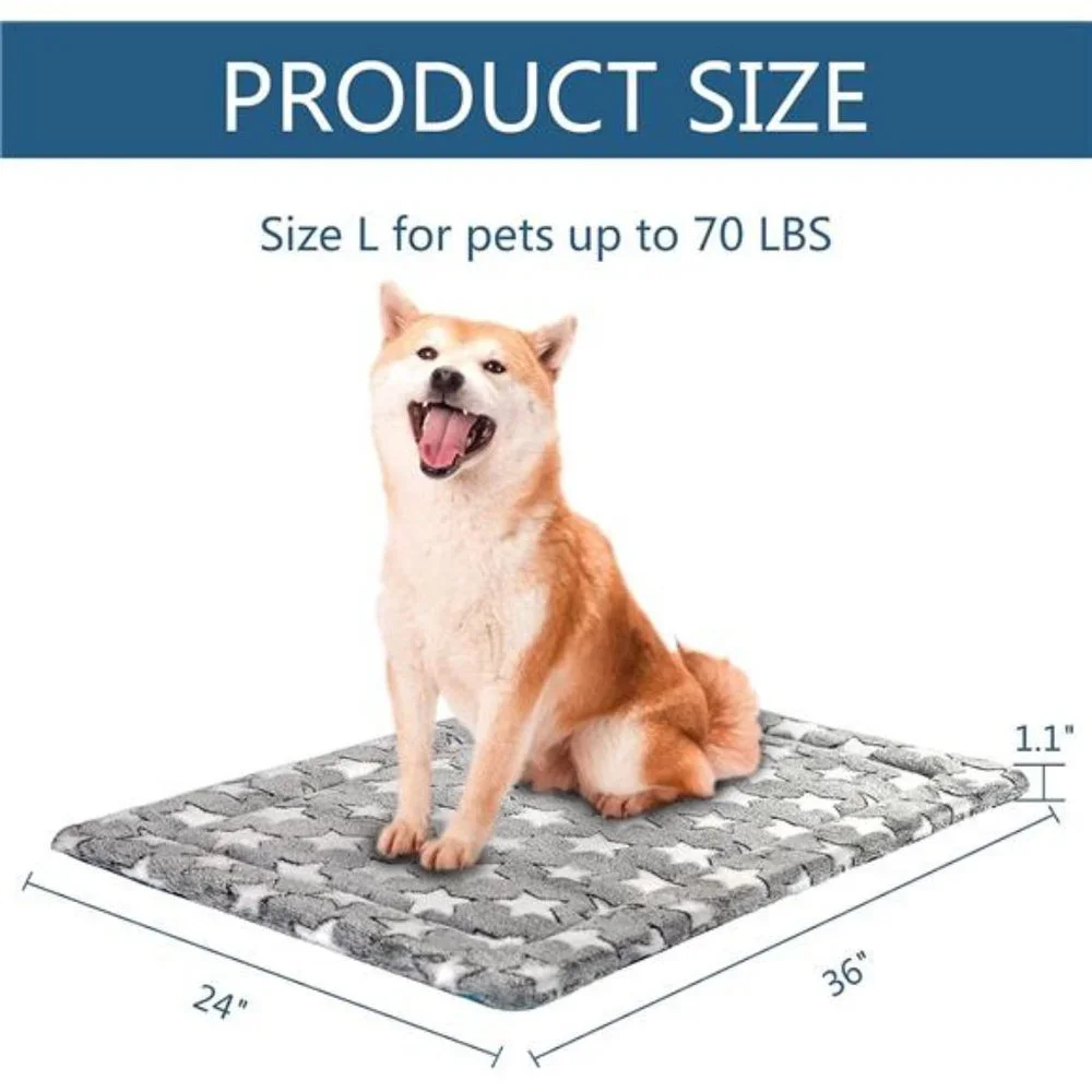 Fancy Dog Crate Pad Dog Bed Mat Reversible (Cool & Warm), Dog Bed Pad